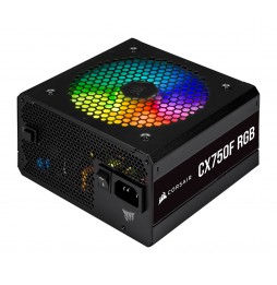 Fuente de Poder Corsair CX750F RGB, 750W, Certificación 80 Plus Bronze  Negra