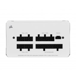 Fuente de Poder Corsair CX750F RGB, 750W, Certificación 80 Plus Bronze, Blanca