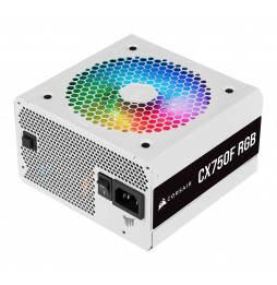 Fuente de Poder Corsair CX750F RGB, 750W, Certificación 80 Plus Bronze, Blanca