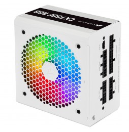 Fuente de Poder Corsair CX750F RGB, 750W, Certificación 80 Plus Bronze, Blanca