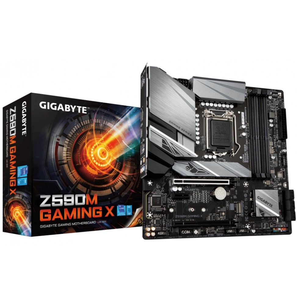 Placa Madre Gigabyte Z590M Gaming X, Socket LGA1200, DDR4 2133/3200MHz, M.2 x 2, RGB, MicroATX