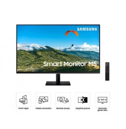 Monitor Inteligente Samsung 27 Smart Plano, 27" FHD 1920x1080, 60Hz, Panel VA, 8ms