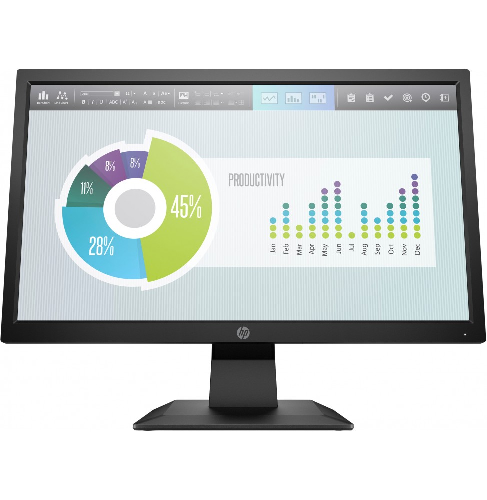 Monitor HP P204v 19,5" HD+ 1600x900, 60Hz, HDMI, VGA