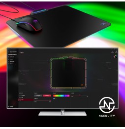 Mouse Pad para gaming HyperX FURY Ultra, iluminación RGB 360°, Superficie rígida micro texturizada