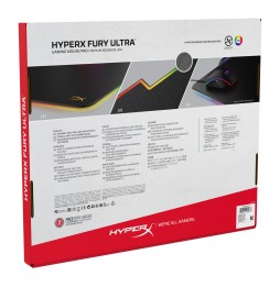 Mouse Pad para gaming HyperX FURY Ultra, iluminación RGB 360°, Superficie rígida micro texturizada