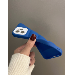 Carcasa Funda para iPhone Diseño de Ondas con Costura