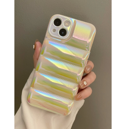 Carcasa Funda para iPhone Diseño de Ondas con Costura
