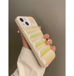 Carcasa Funda para iPhone Diseño de Ondas con Costura