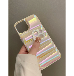 Carcasa Funda para iPhone Diseño de Ondas con Costura