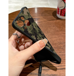 Carcasa Funda para iPhone de camuflaje + Tira de mano