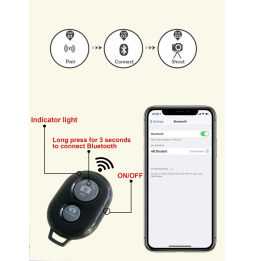 Disparador de Fotos a Distancia Bluetooth 10m iPhone/Android