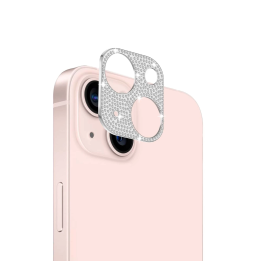 Protector Vidrio Templado con Diseño de Diamantes para Lente de Cámara de iPhone