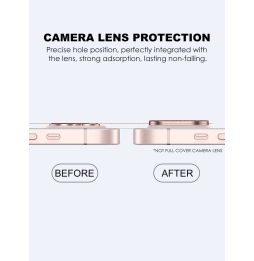 Protector Vidrio Templado con Diseño de Diamantes para Lente de Cámara de iPhone