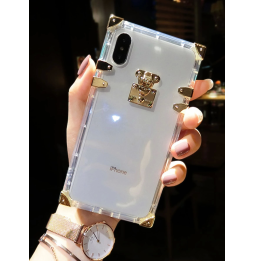 Carcasa Funda para iPhone con Diseño de Cerradura Transparente