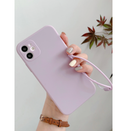 Carcasa Funda para iPhone Unicolor con tira de mano