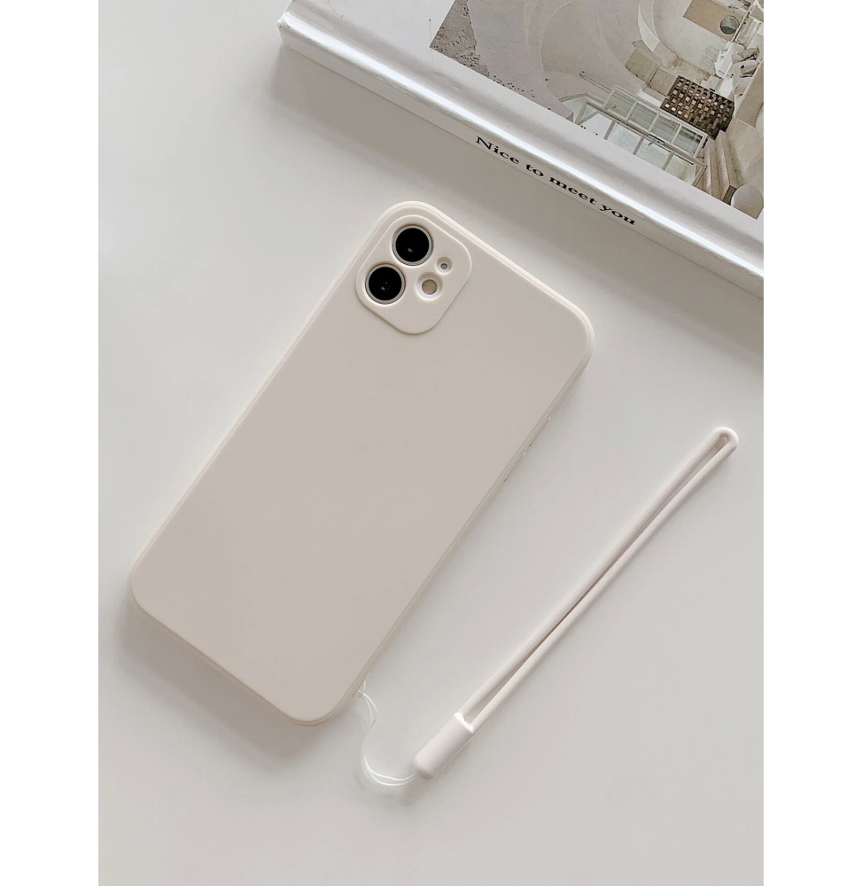 Carcasa Funda para iPhone Unicolor con tira de mano