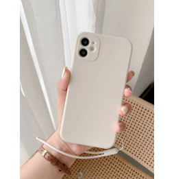 Carcasa Funda para iPhone Unicolor con tira de mano