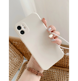 Carcasa Funda para iPhone Unicolor con tira de mano