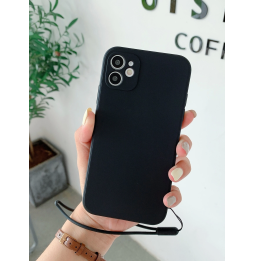 Carcasa Funda para iPhone Unicolor con tira de mano