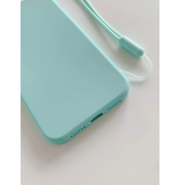 Carcasa Funda para iPhone Unicolor con tira de mano