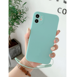 Carcasa Funda para iPhone Unicolor con tira de mano