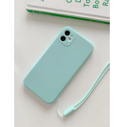 Carcasa Funda para iPhone Unicolor con tira de mano