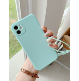 Carcasa Funda para iPhone Unicolor con tira de mano