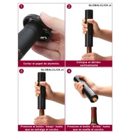 Set Sacacorchos Descorchador Eléctrico de Vinos 4 Piezas