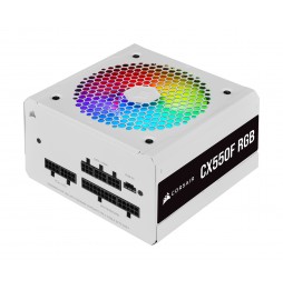 Fuente de Poder Corsair CX550F RGB, 550W, Certificación 80 Plus Bronze
