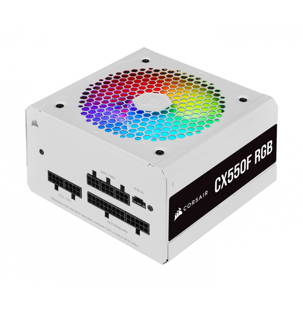 Fuente de Poder Corsair CX550F RGB, 550W, Certificación 80 Plus Bronze